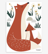 FOREST HAPPINESS - Stickers muraux - Famille renards
